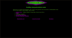 Desktop Screenshot of hobby.warpshadow.com