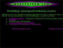 Tablet Screenshot of hobby.warpshadow.com